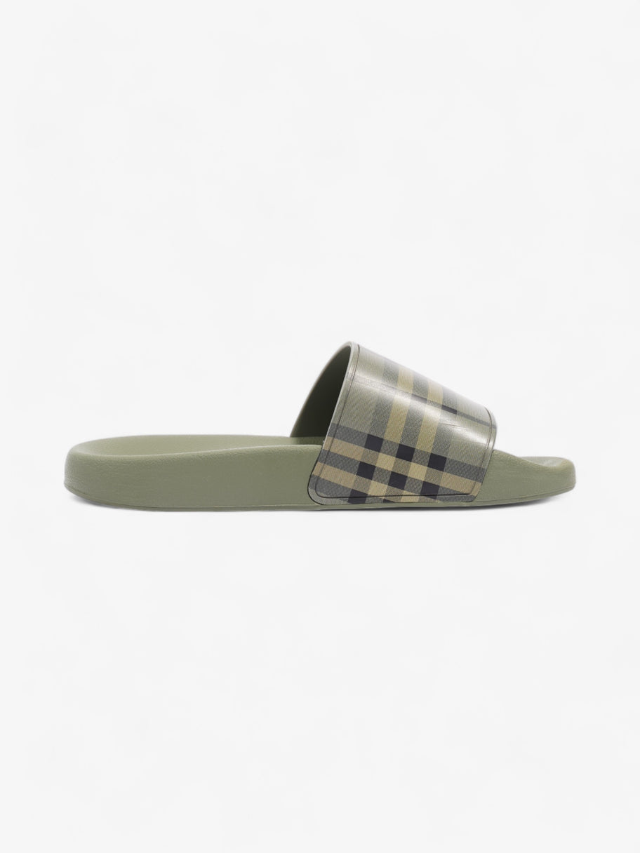 Burberry Furley Slides Khaki / Black Rubber EU 39 UK 6 Image 4