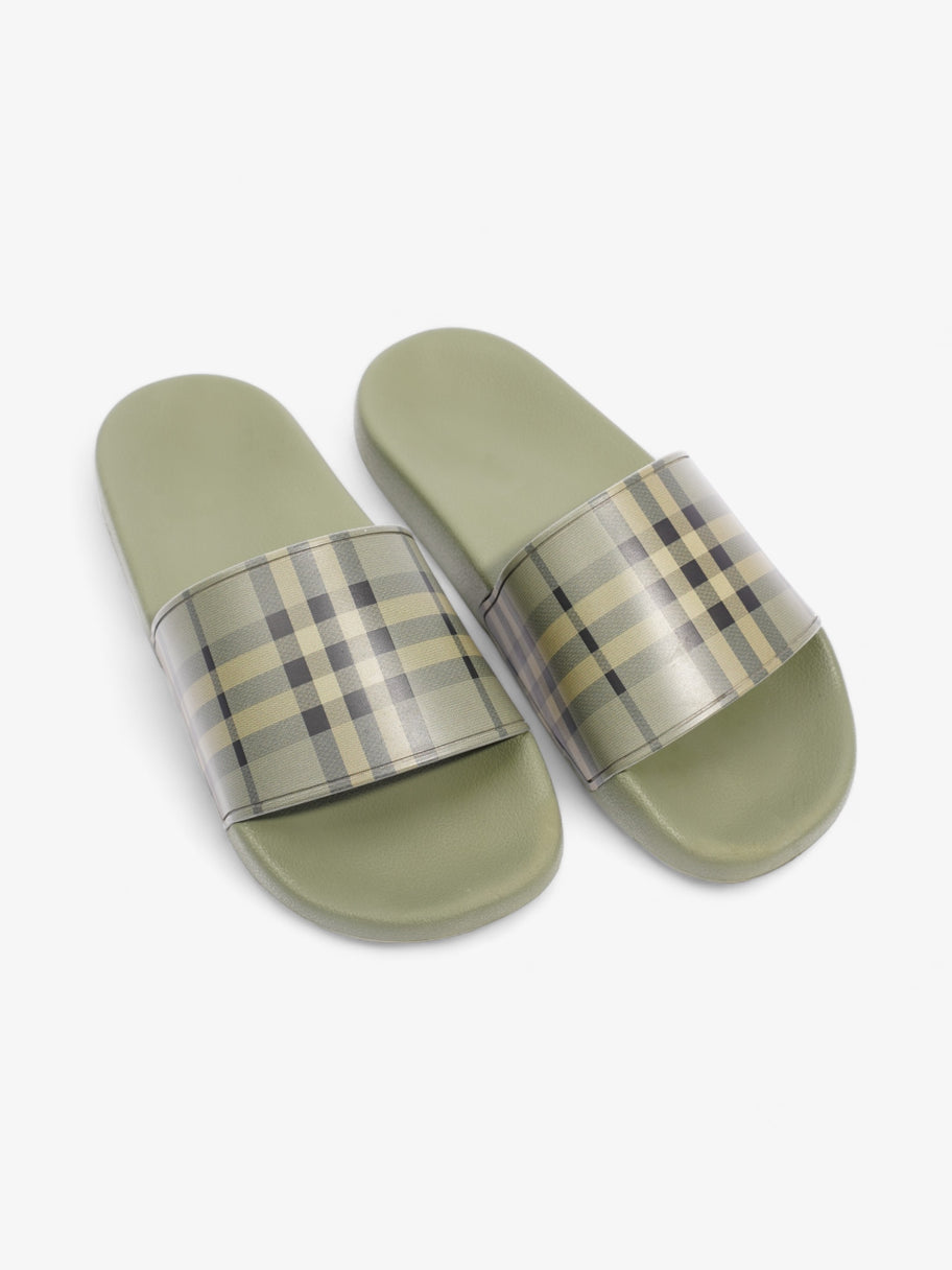 Burberry Furley Slides Khaki / Black Rubber EU 39 UK 6 Image 8