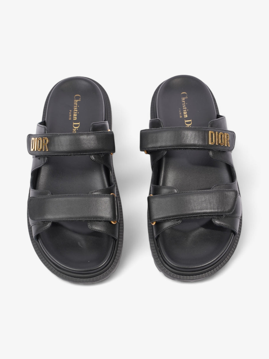 Christian Dior Dioract Sandals Black / Gold Leather EU 41 UK 8 Image 8