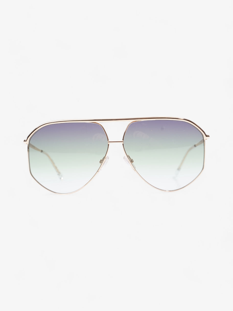 Isabel Marant Etoile Aviator Tinted Sunglasses Gold / Green Acetate 140mm Image 1