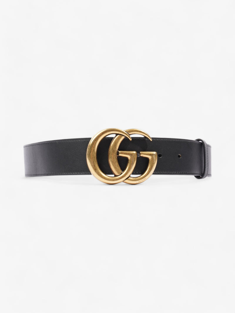  Gucci GG Marmont Wide Belt Black Leather 90cm / 36