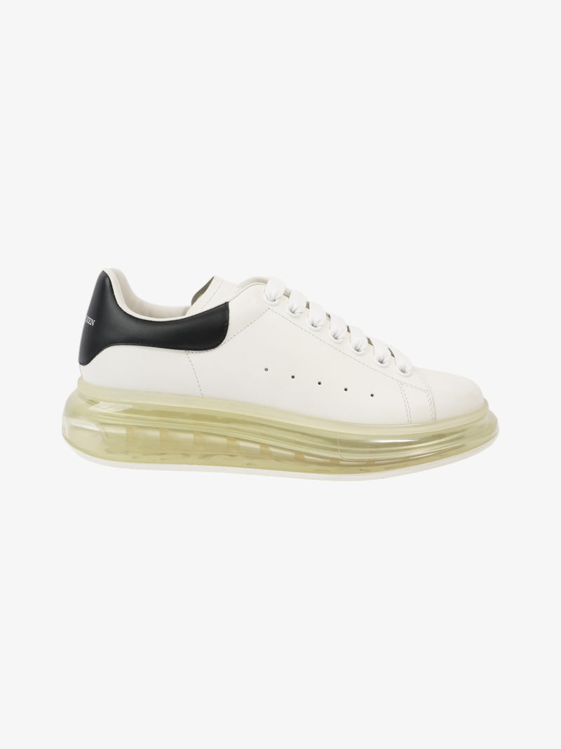  Alexander McQueen Oversized Clear Sole Sneakers White  / Black Tab Leather EU 40 UK 6