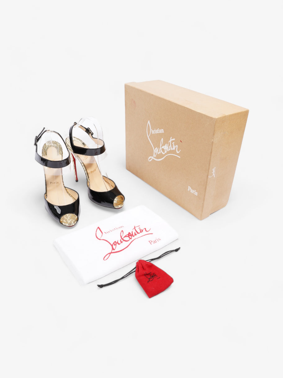 Christian Louboutin Just On 120mm Black / Gold Patent Leather EU 39.5 UK 6.5 Image 10