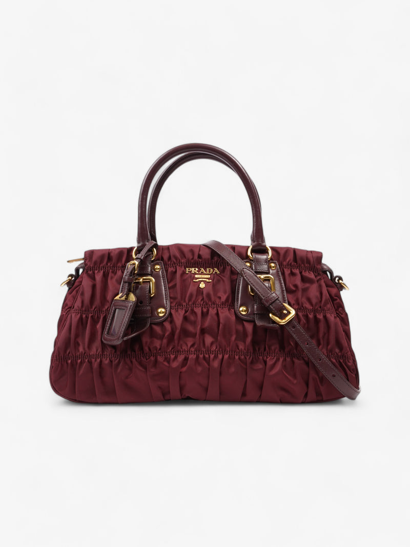  Prada Tessuto Gaufre Dark Red Nylon