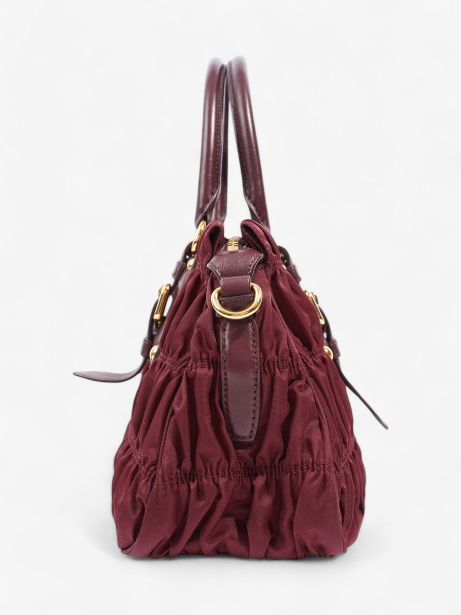 Prada Tessuto Gaufre Dark Red Nylon Image 3