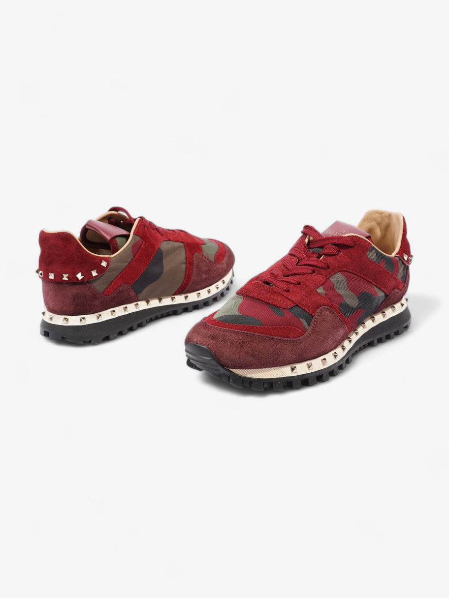 Valentino Rockstud Sneakers Red / Khaki / Black Suede EU 37 UK 4 Image 9