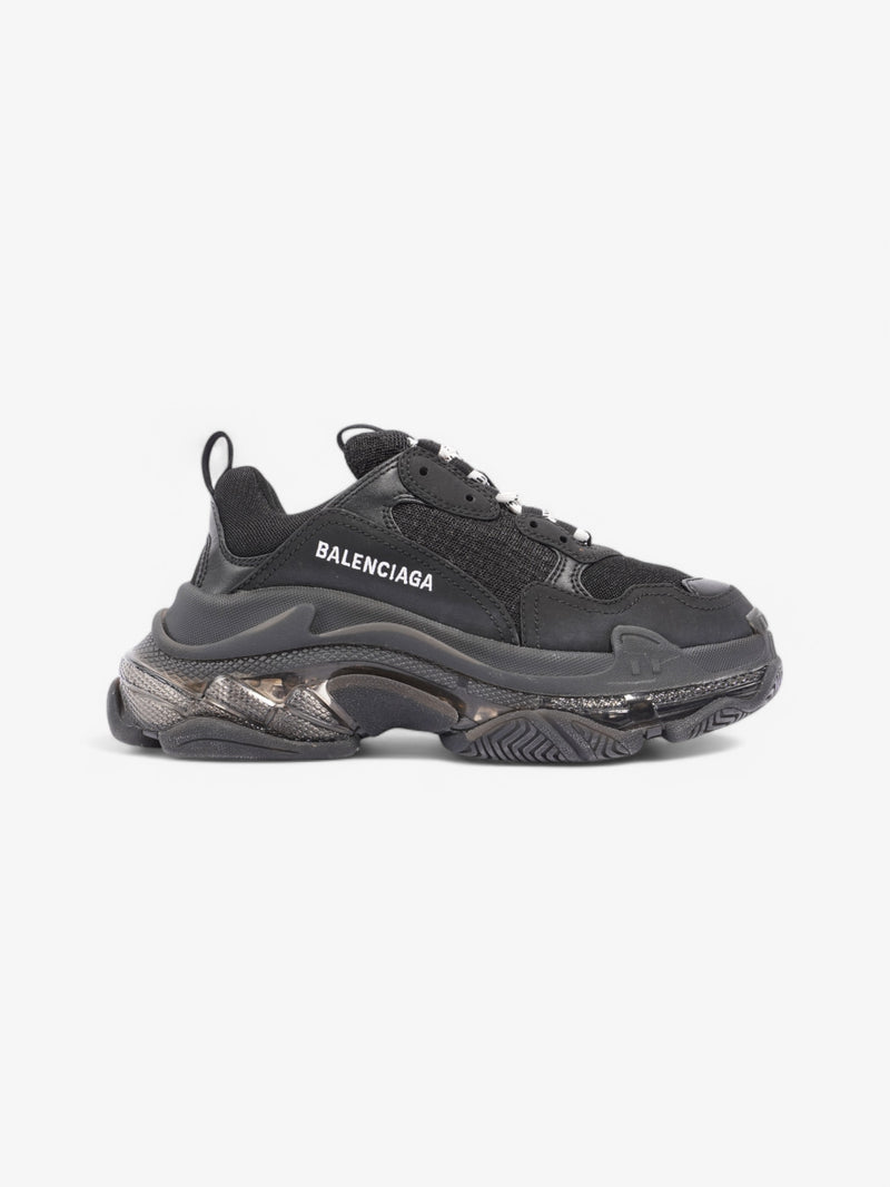  Balenciaga Triple S Black Clear Sole Mesh EU 37 UK 4