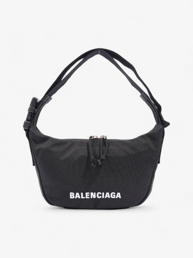  Balenciaga Wheel Bag Black / White Nylon