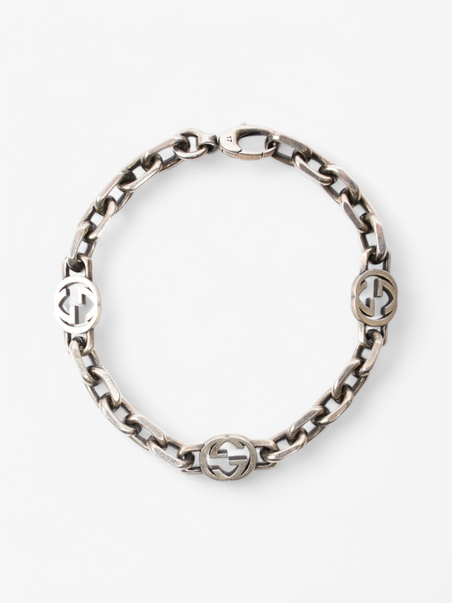 Gucci Interlocking Chain Bracelet Silver Silver Sterling Image 1