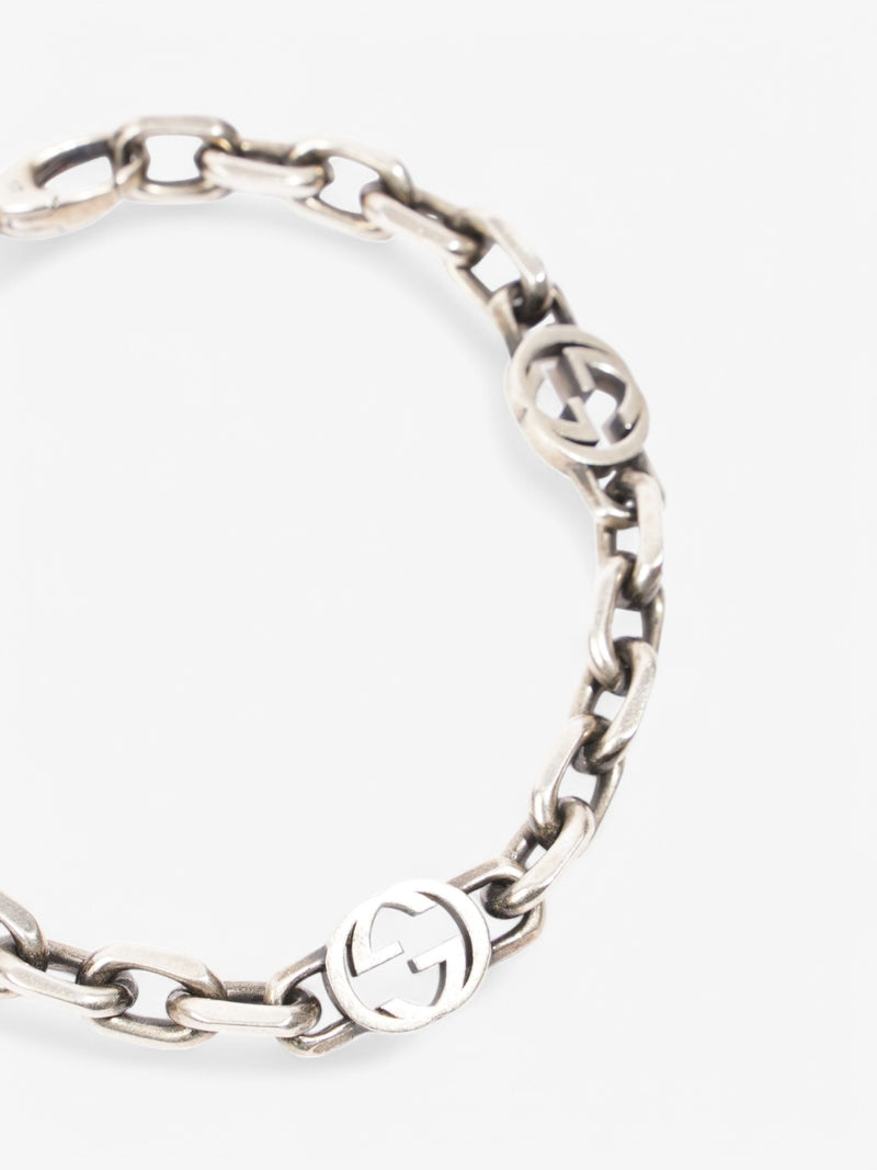  Gucci Interlocking Chain Bracelet Silver Silver Sterling