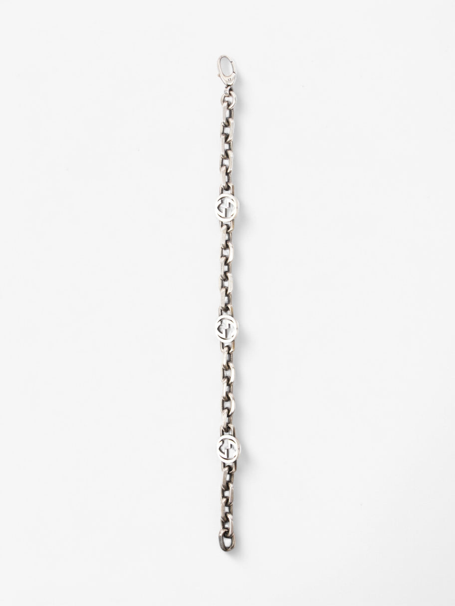 Gucci Interlocking Chain Bracelet Silver Silver Sterling Image 3