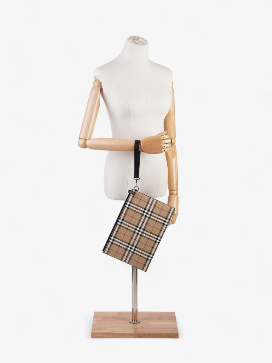 Burberry Check-Print Clutch Vintage Check Cotton Image 2