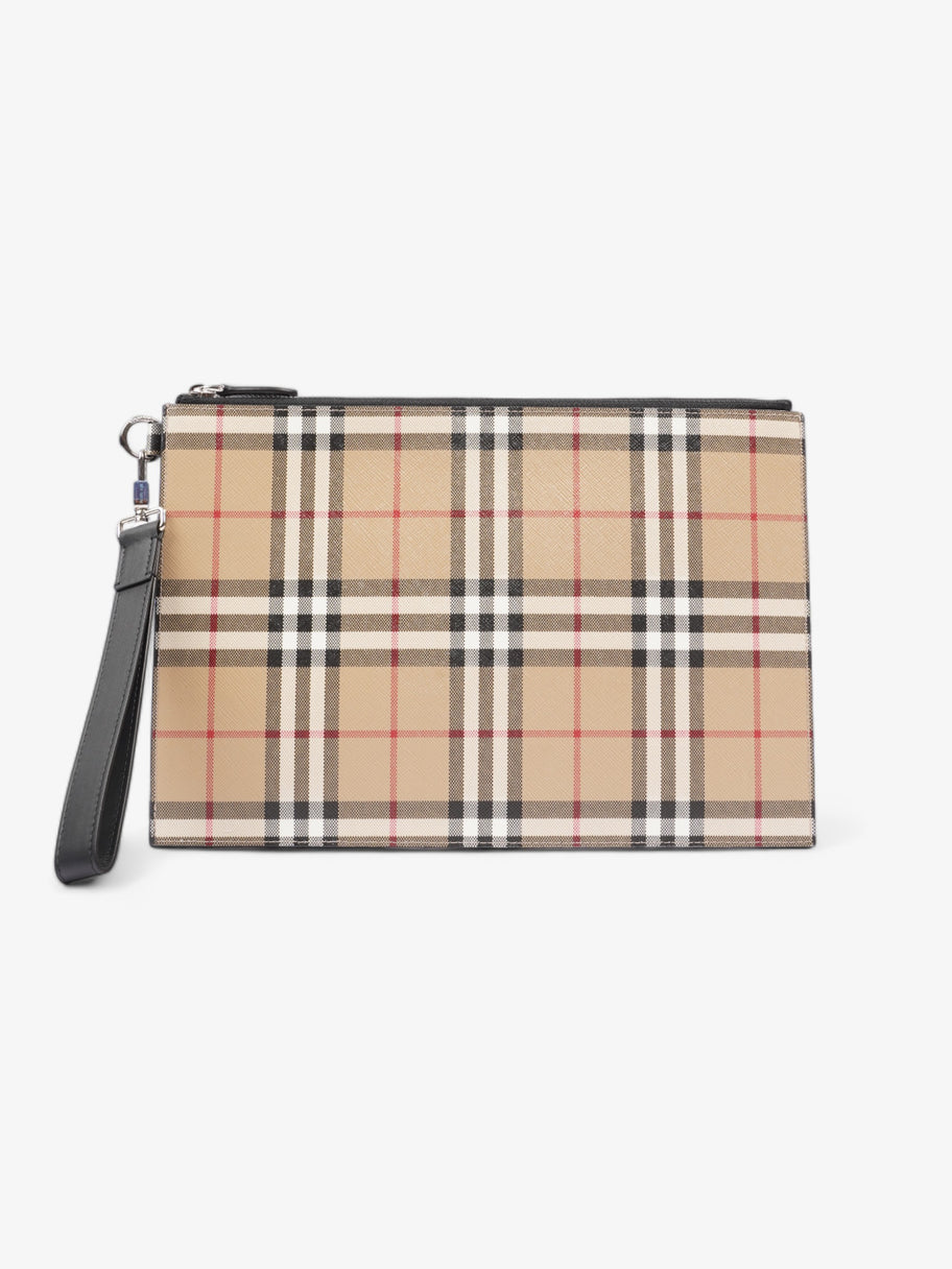 Burberry Check-Print Clutch Vintage Check Cotton Image 1