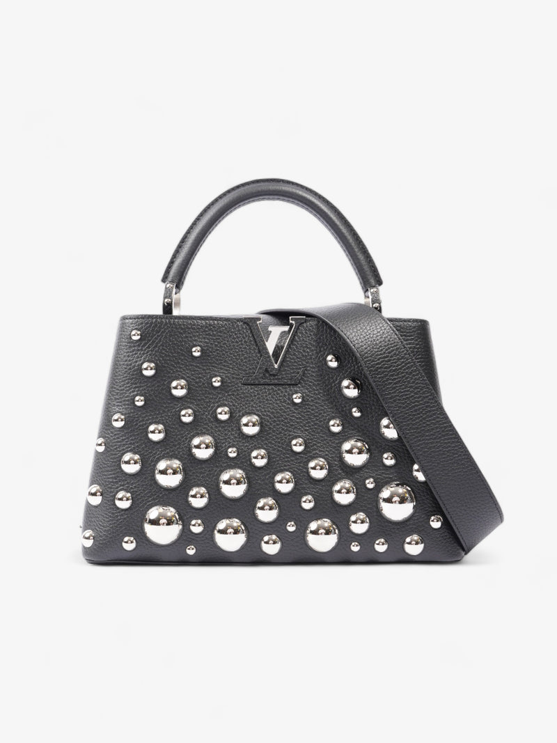  Louis Vuitton X Yayoi Kusama Narcissus Garden Capucines MM Black Leather