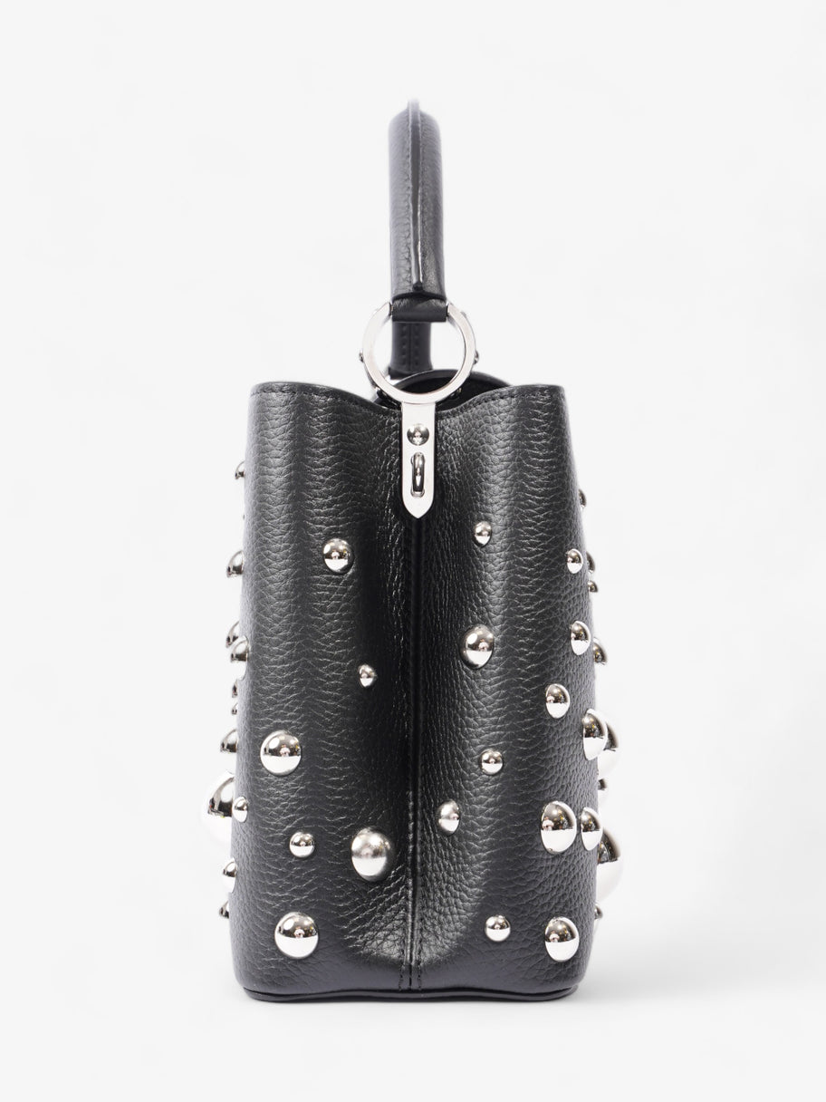 Louis Vuitton X Yayoi Kusama Narcissus Garden Capucines MM Black Leather Image 3