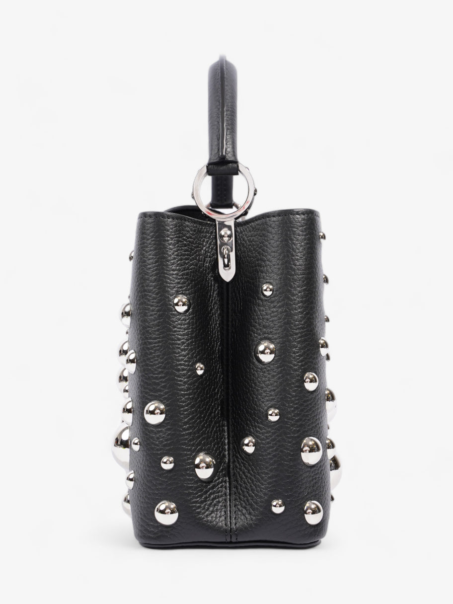 Louis Vuitton X Yayoi Kusama Narcissus Garden Capucines MM Black Leather Image 5