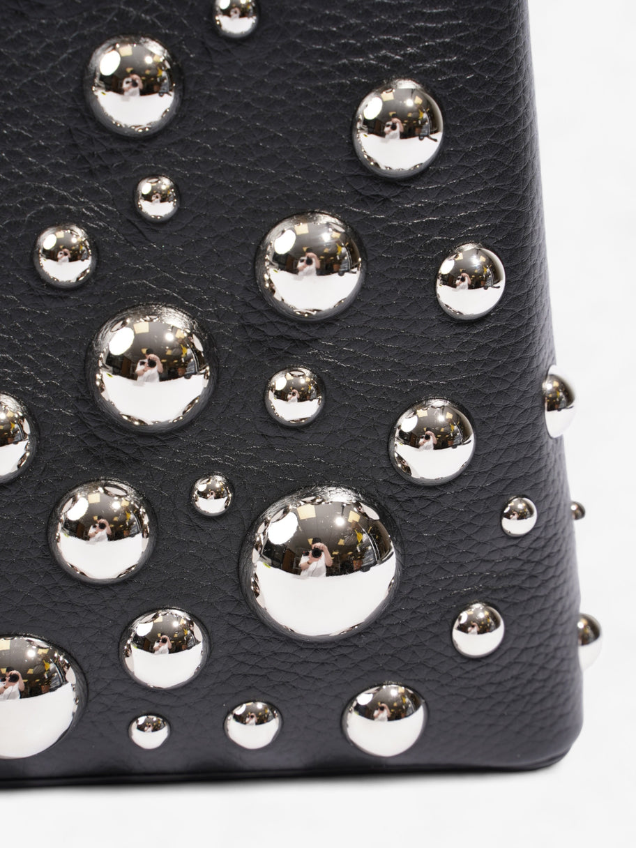 Louis Vuitton X Yayoi Kusama Narcissus Garden Capucines MM Black Leather Image 7