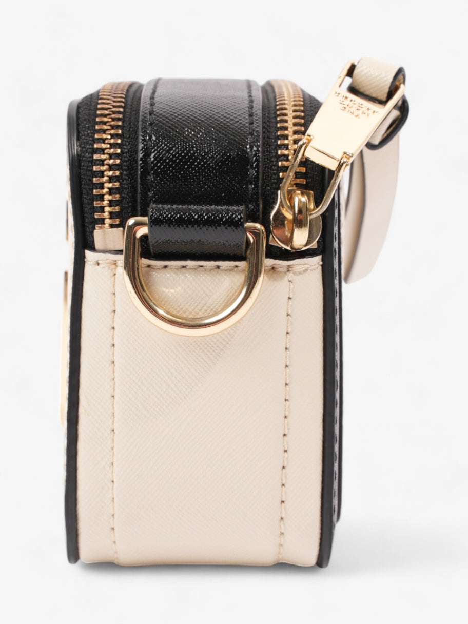 Marc Jacobs The Snapshot Bag Cream / Black Leather Image 3