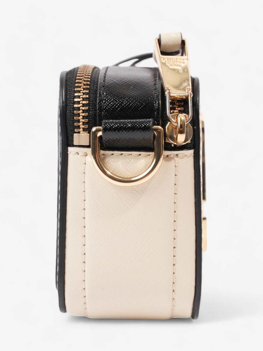 Marc Jacobs The Snapshot Bag Cream / Black Leather Image 5