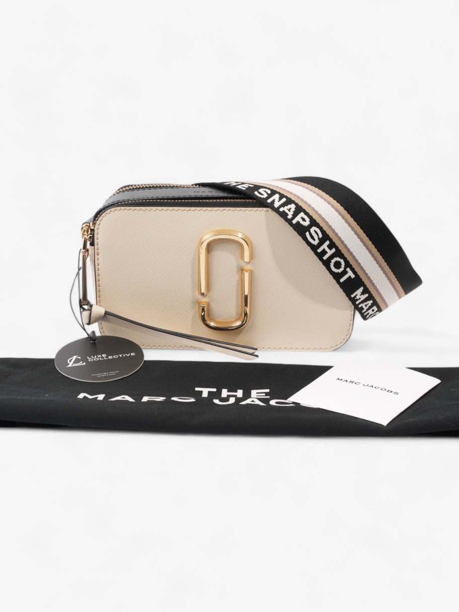 Marc Jacobs The Snapshot Bag Cream / Black Leather Image 10