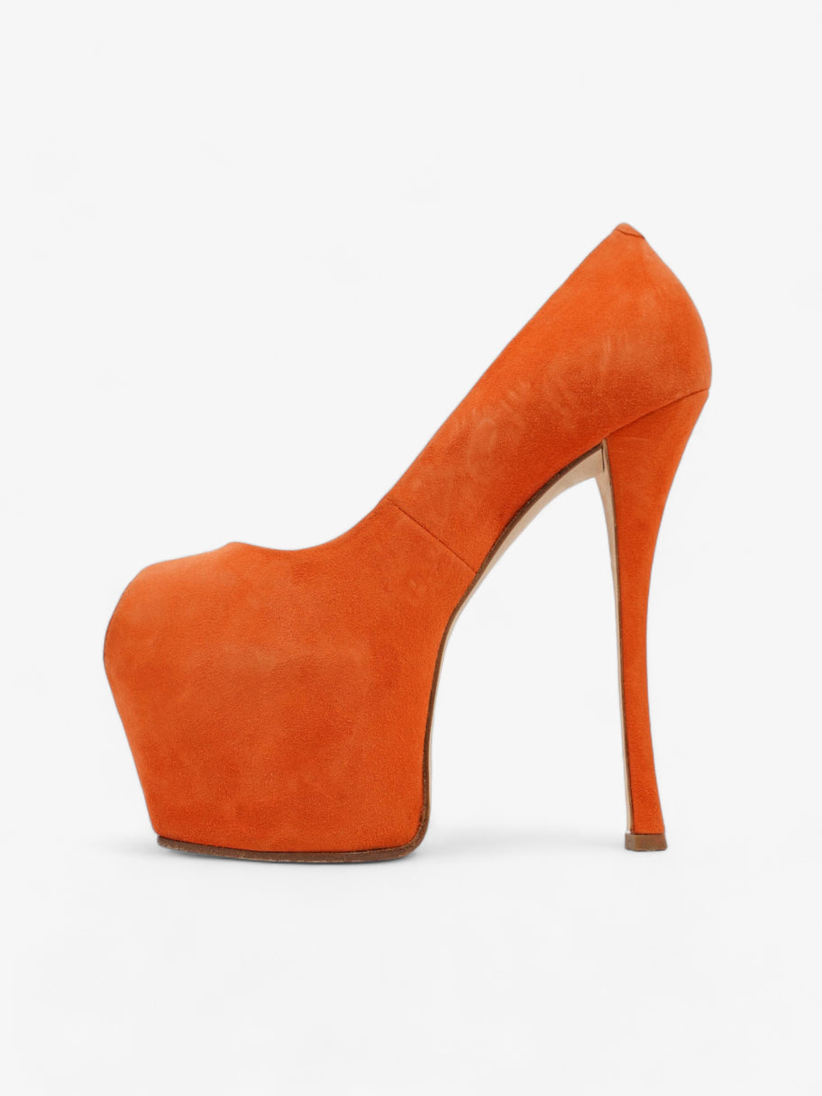 Giuseppe Zanotti Peep Toe Heel 140 Orange Suede EU 36 UK 3 Image 3