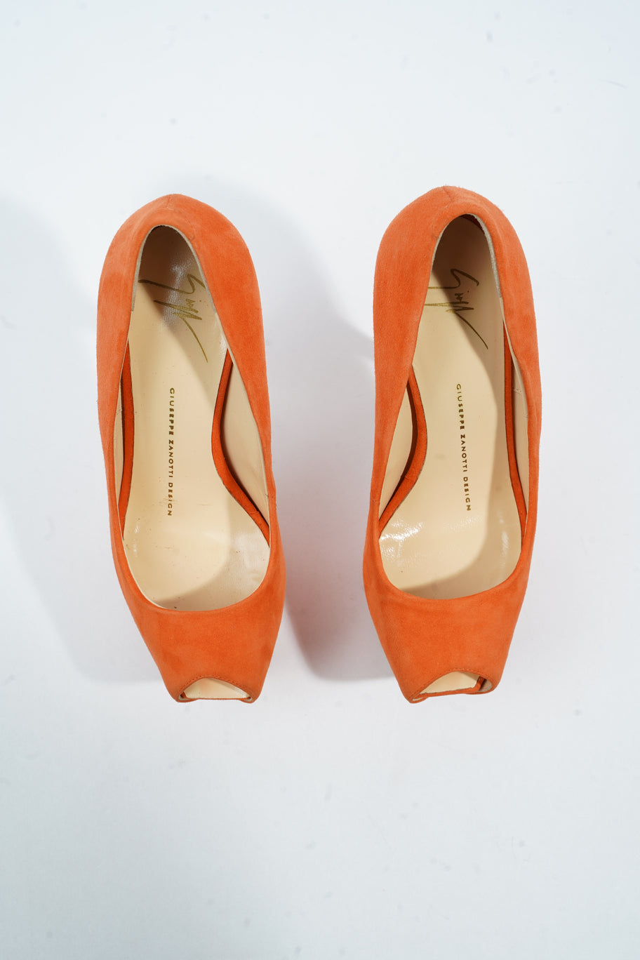 Giuseppe Zanotti Peep Toe Heel 140 Orange Suede EU 36 UK 3 Image 8