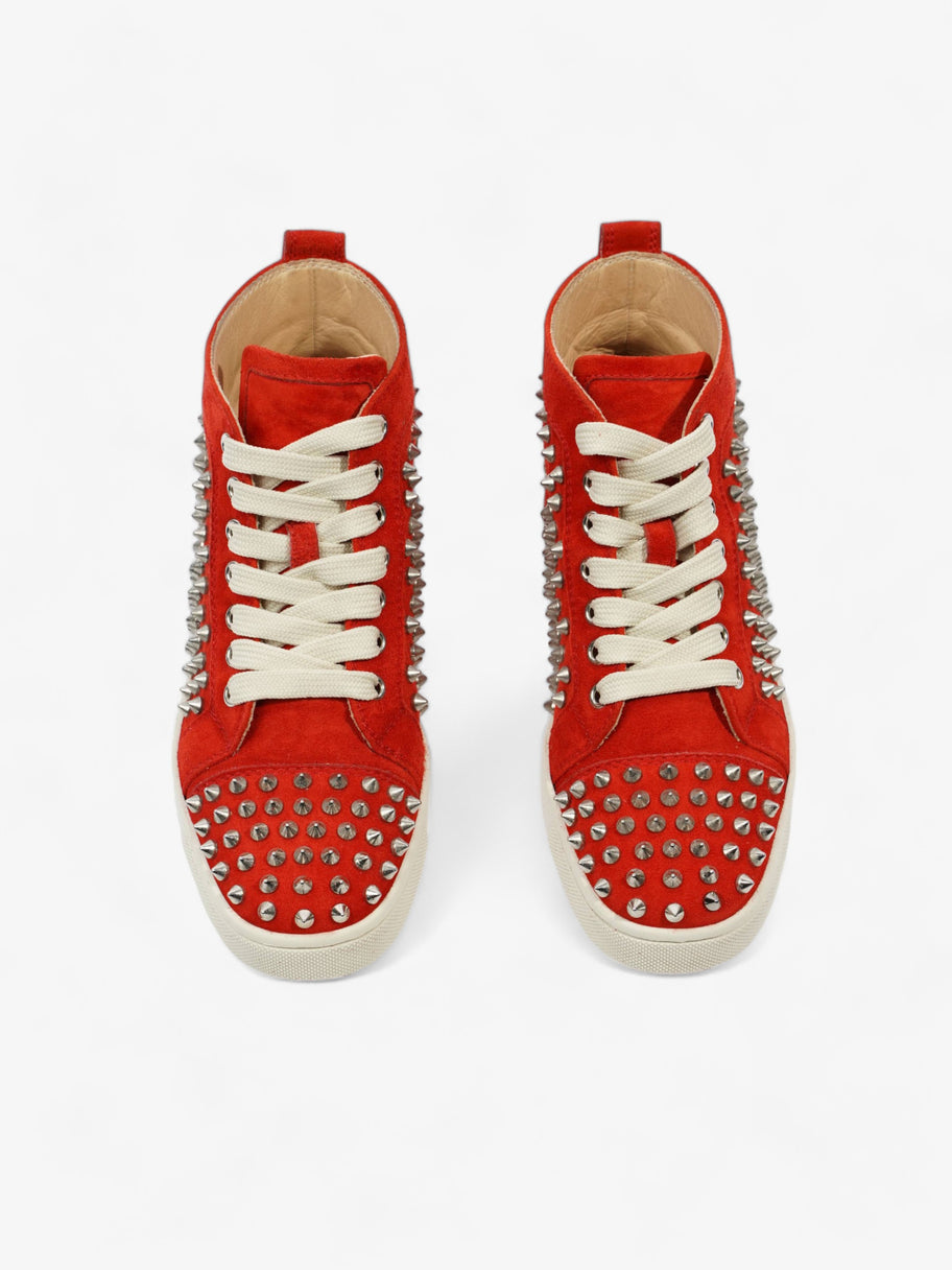 Christian Louboutin Louis Junior Spike Red Suede EU 36 UK 3 Image 8