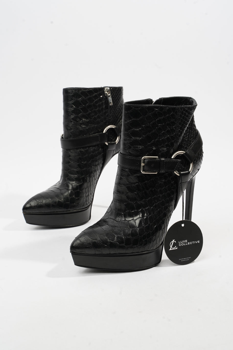 Ankle Boots 120 Black Python EU 36 UK 3 Image 9