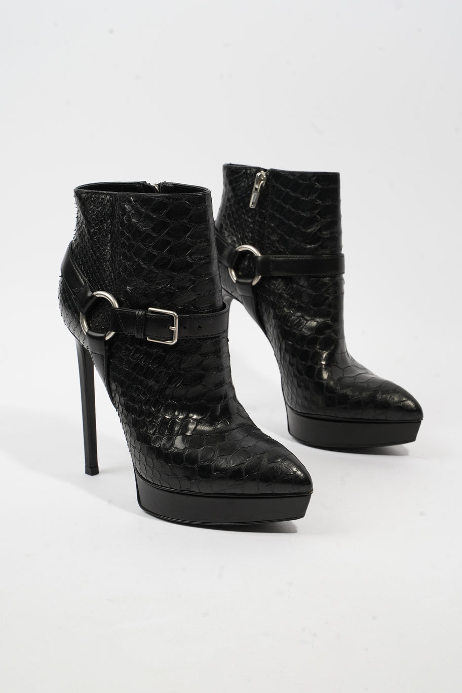 Ankle Boots 120 Black Python EU 36 UK 3 Image 2