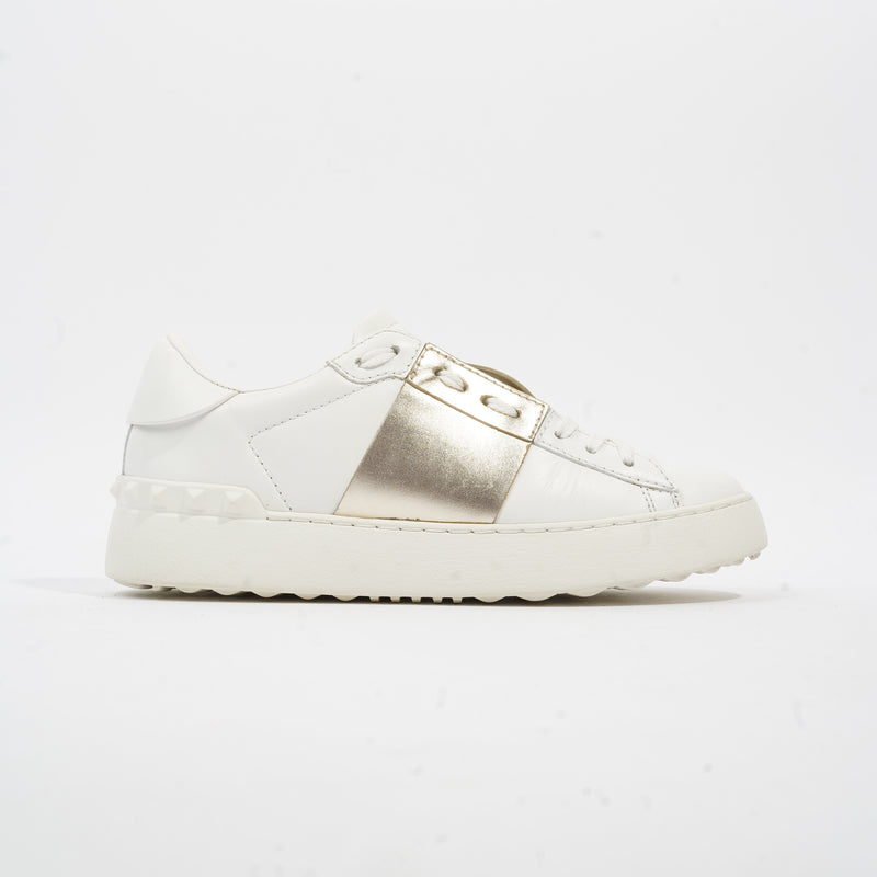  Open Stripe White / Metallic Gold Leather EU 36 UK 3