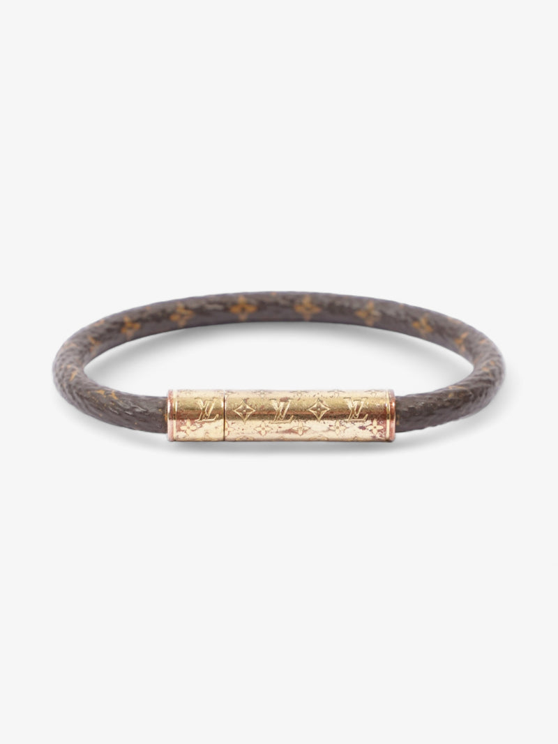  LV Confidential Bracelet Monogram / Gold Coated Canvas 19