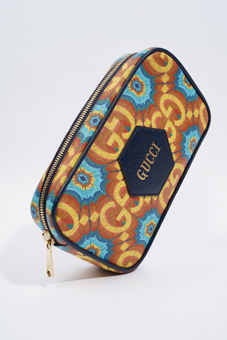 Gucci Kaleidoscope 100 Belt Bag Blue / Orange / Yellow Canvas Image 4