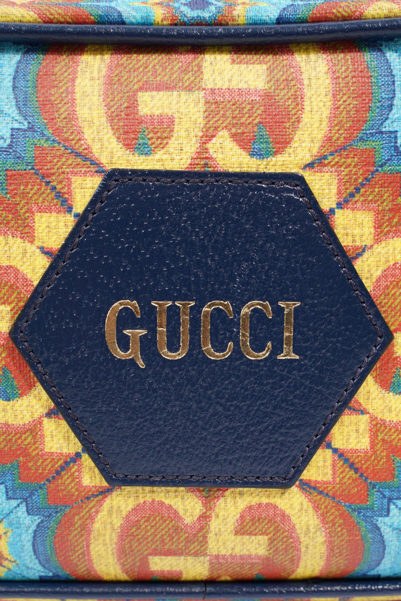  Gucci Kaleidoscope 100 Belt Bag Blue / Orange / Yellow Canvas