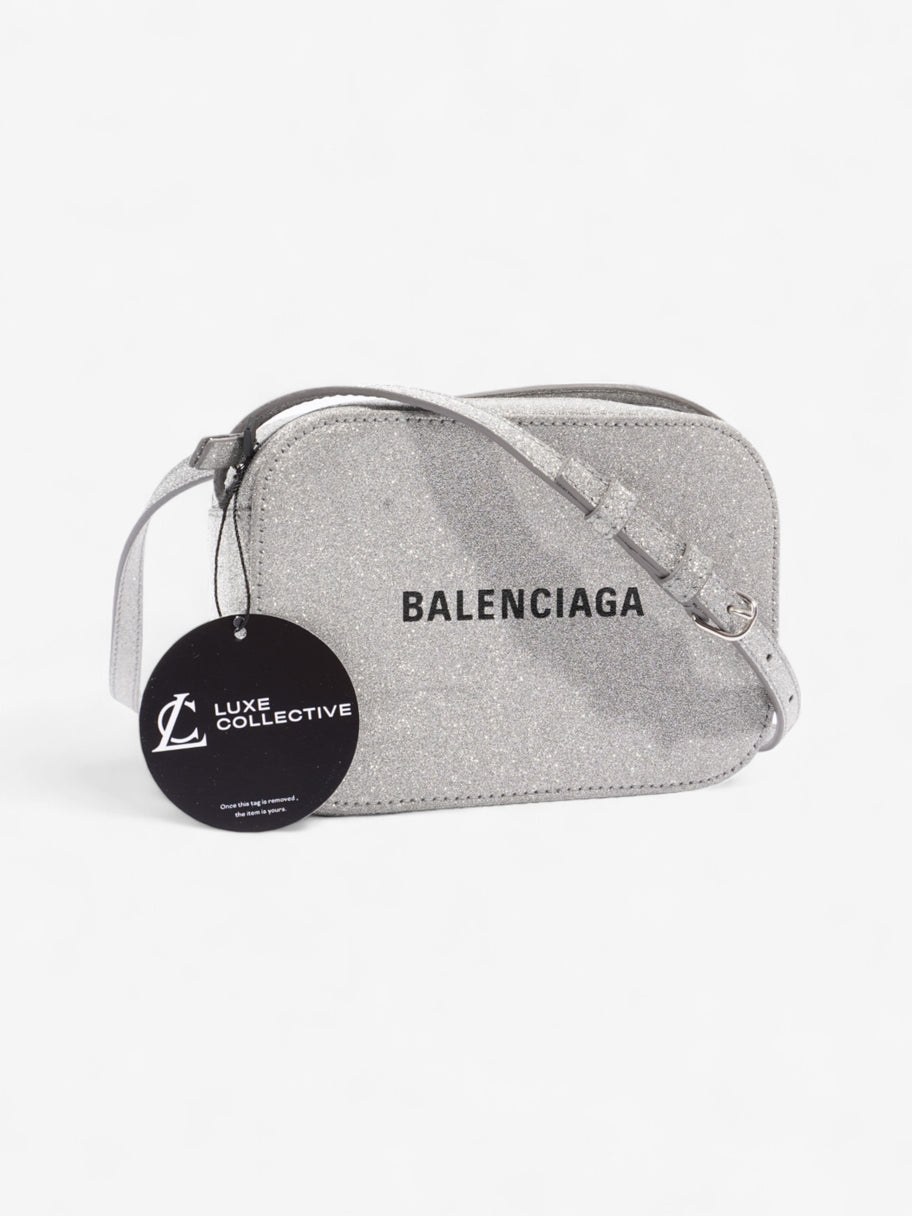 Balenciaga Everyday Camera Bag Silver / Black Glitter XS Image 8