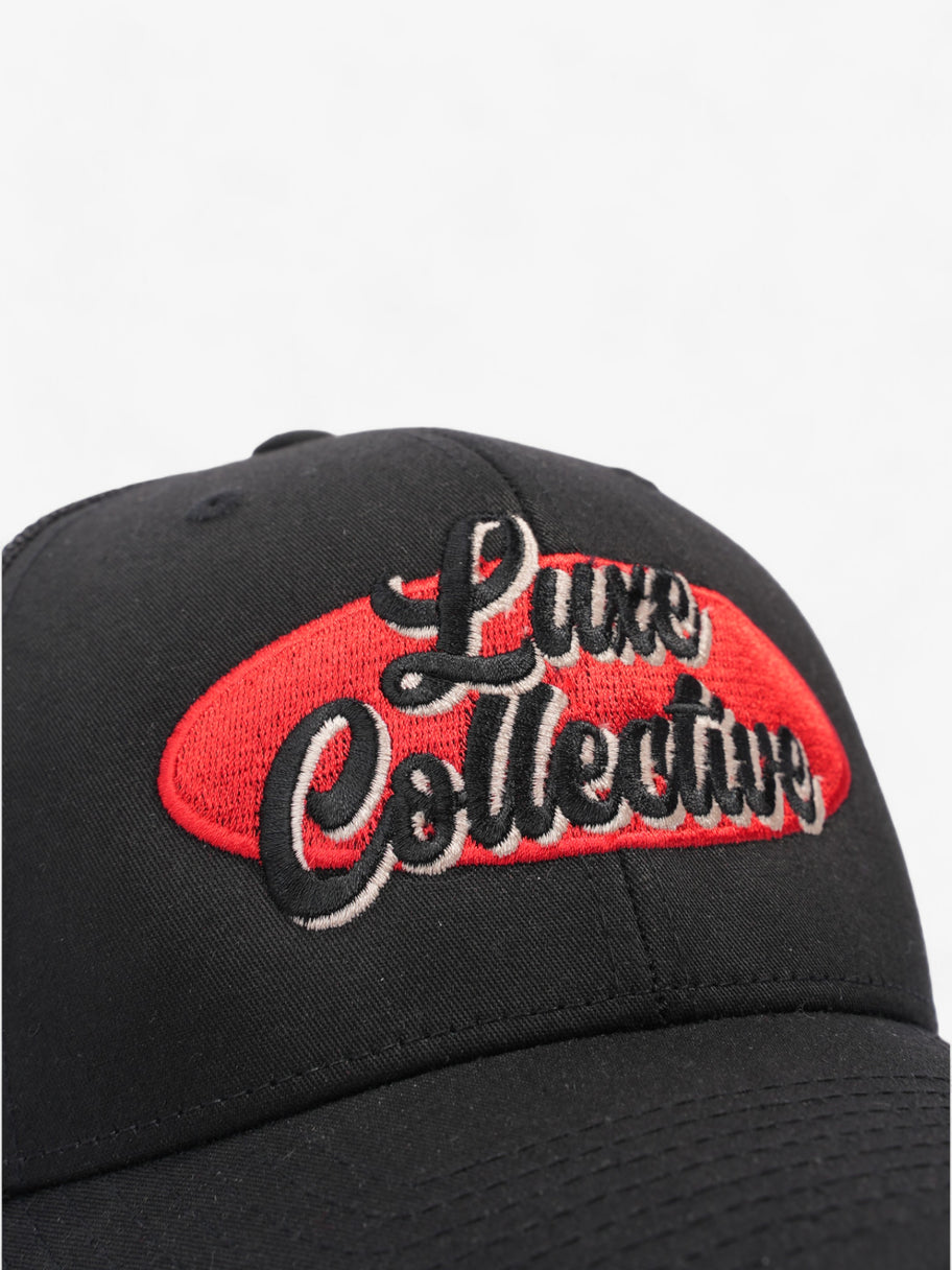 Knockoff Luxury Logo Trucker Cap Black / Red Polyester Image 2