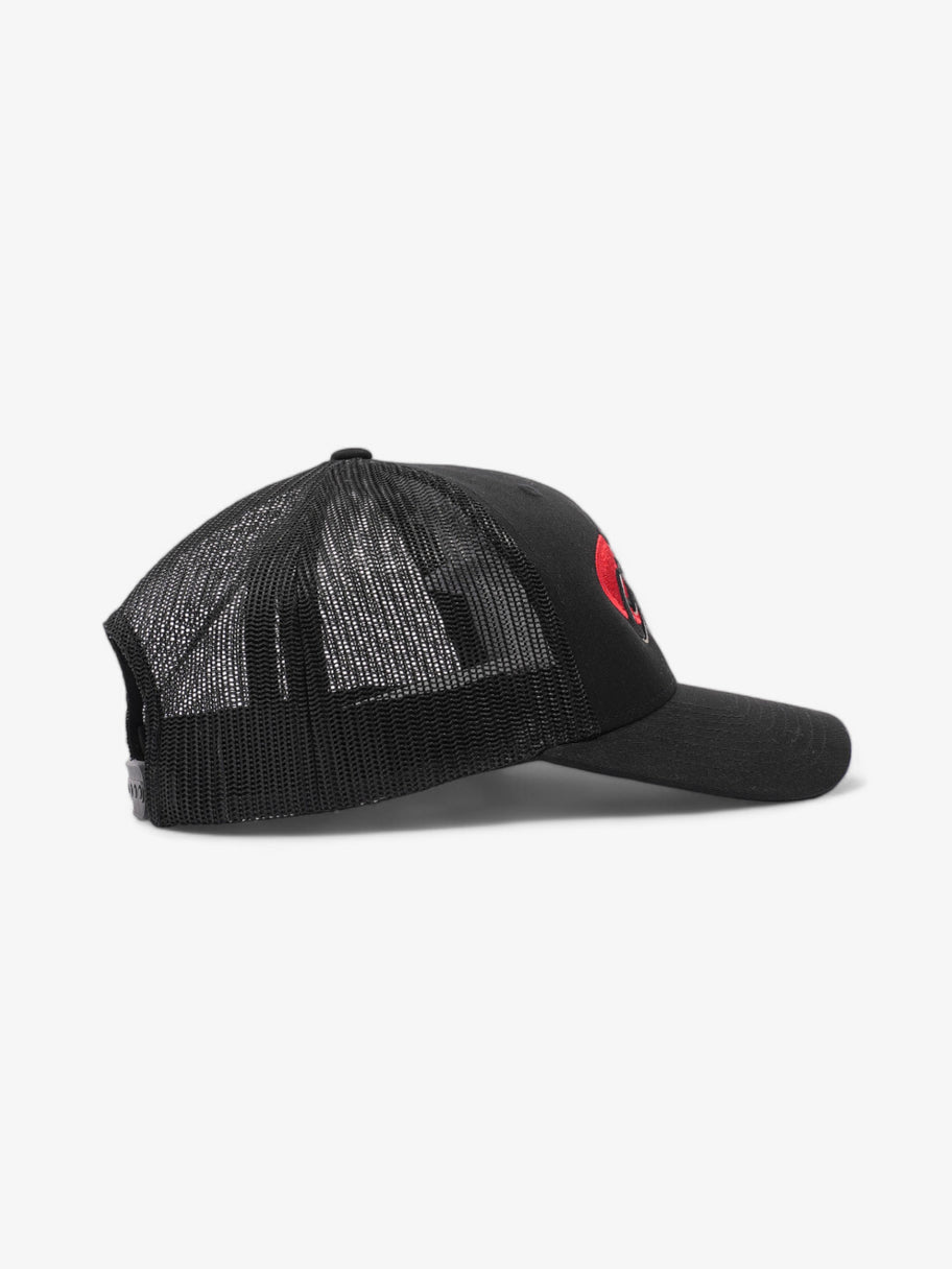 Knockoff Luxury Logo Trucker Cap Black / Red Polyester Image 3