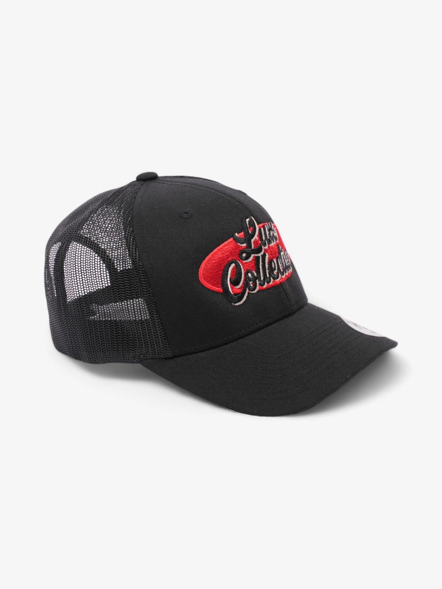 Knockoff Luxury Logo Trucker Cap Black / Red Polyester Image 6