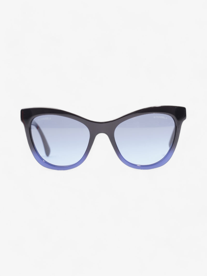  Chanel Gradient Sunglasses Black / Blue Acetate 140mm