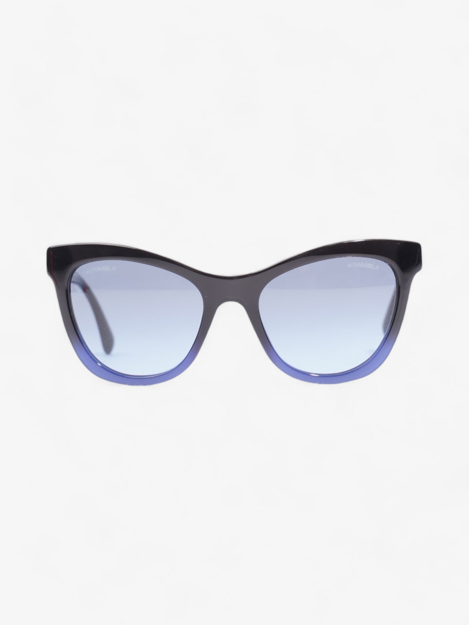 Chanel Gradient Sunglasses Black / Blue Acetate 140mm Image 1