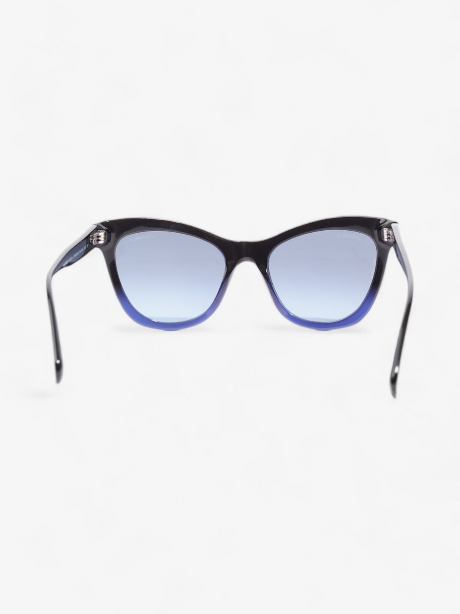 Chanel Gradient Sunglasses Black / Blue Acetate 140mm Image 3