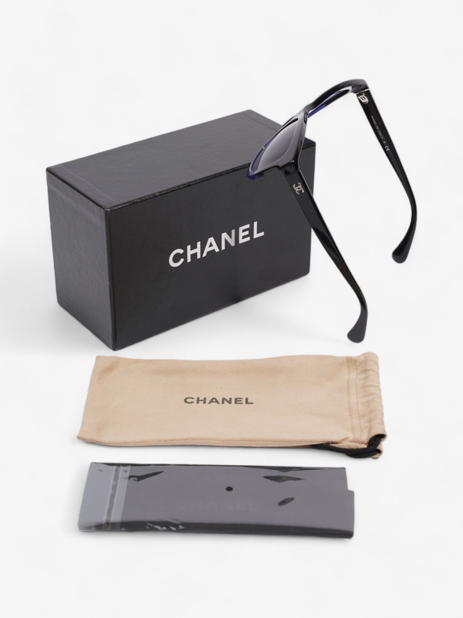 Chanel Gradient Sunglasses Black / Blue Acetate 140mm Image 6