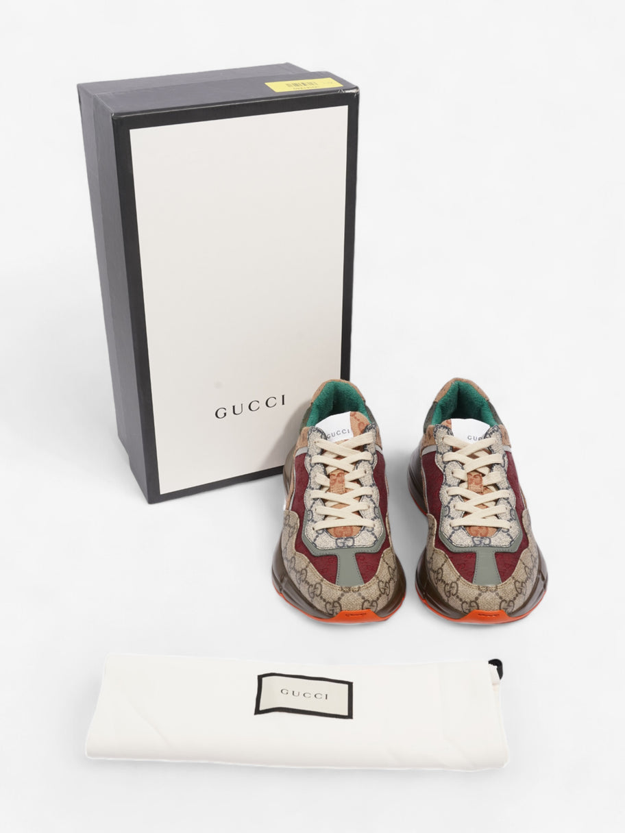 Gucci GG Rhyton Low Top GG Supreme / Brown / Multi Leather EU 37 UK 4 Image 10