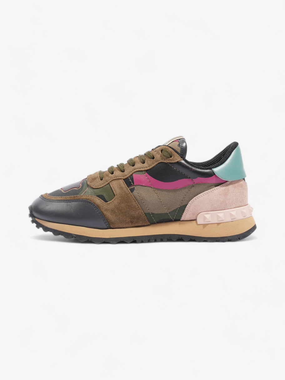 Valentino Rockstud Sneakers Khaki / Pink / Blue Suede EU 37 UK 4 Image 3