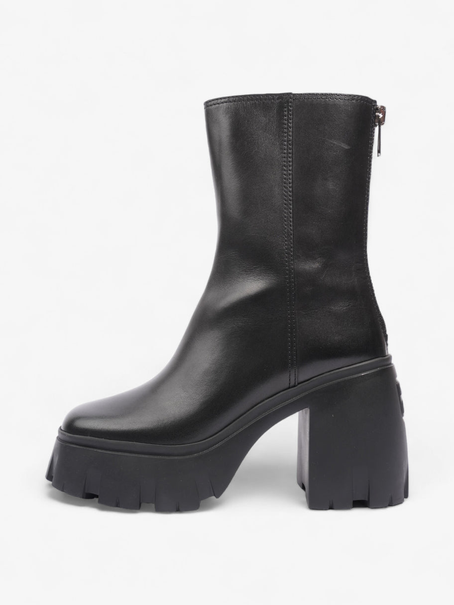 Miu Miu Platform Leather Boots  100 Black Leather EU 38 UK 5 Image 5