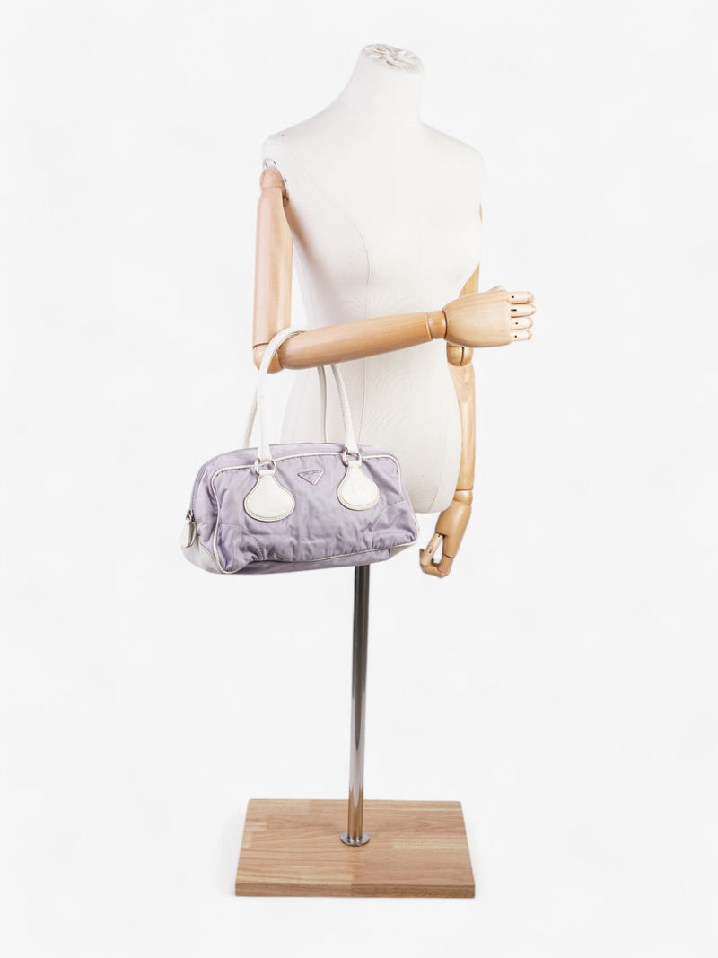  Prada Handbag Lilac / White Nylon