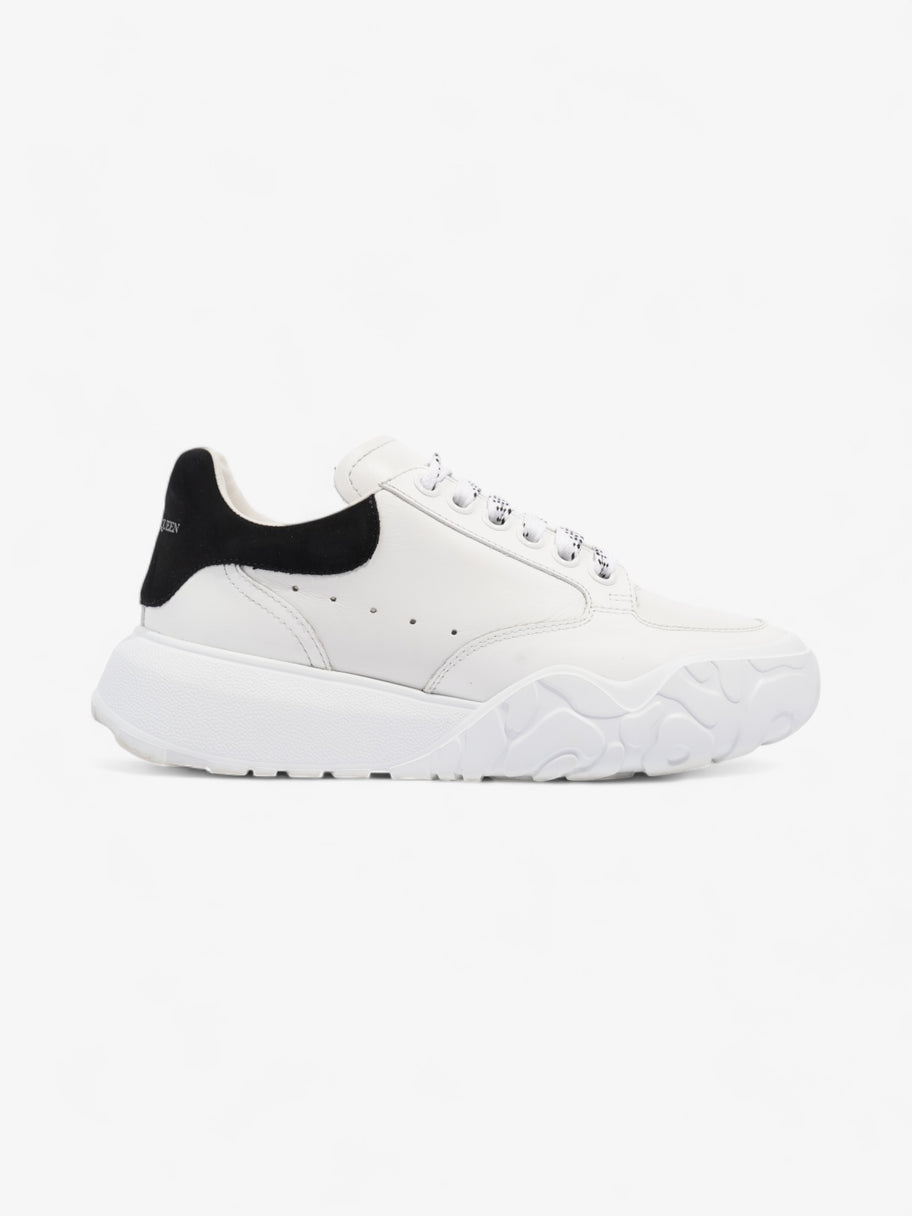 Alexander McQueen Oversized Court Sneakers White / Black Tab Leather EU 36.5 UK 3.5 Image 1