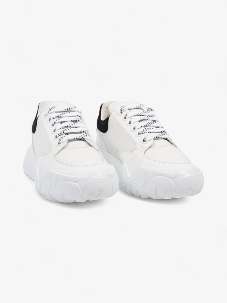 Alexander McQueen Oversized Court Sneakers White / Black Tab Leather EU 36.5 UK 3.5 Image 2