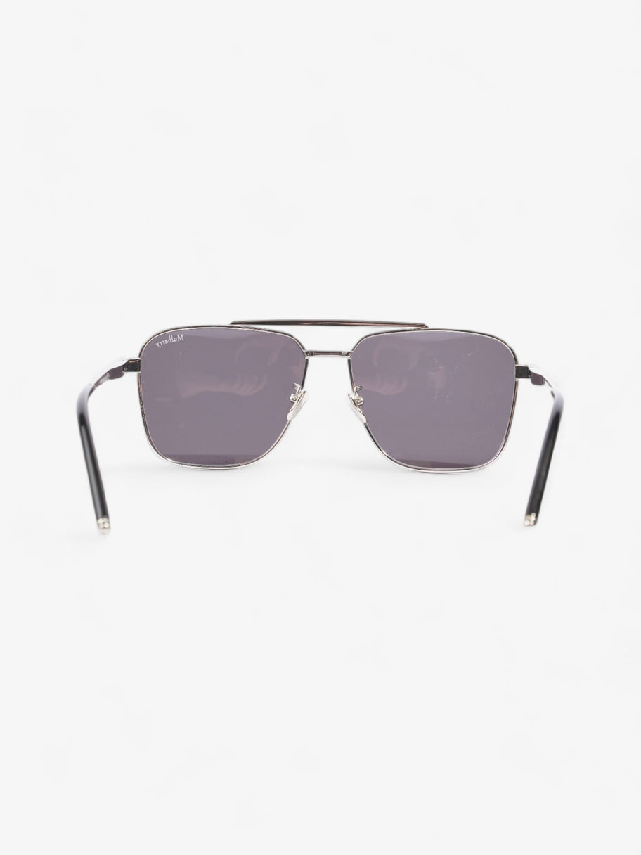 Mulberry Square Framed Sunglasses Silver / Black Acetate 140mm Image 3