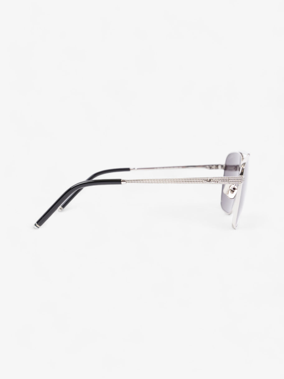 Mulberry Square Framed Sunglasses Silver / Black Acetate 140mm Image 4