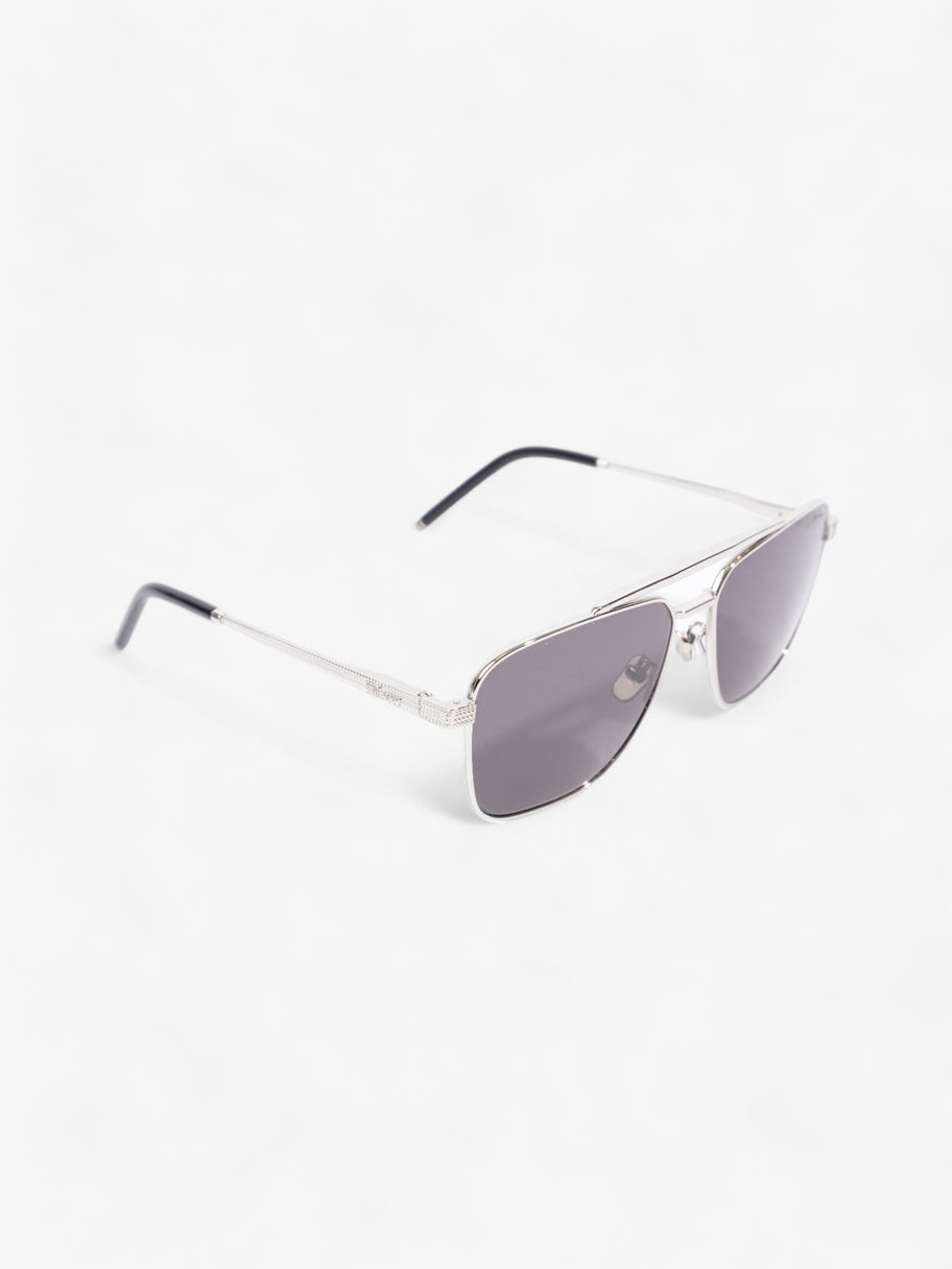 Mulberry Square Framed Sunglasses Silver / Black Acetate 140mm Image 5